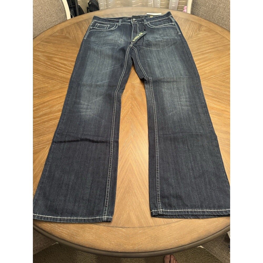 Helix Relaxed Bootcut Jeans Mens 36 X 32 New With Tags Dark Wash Fashion Jeans
